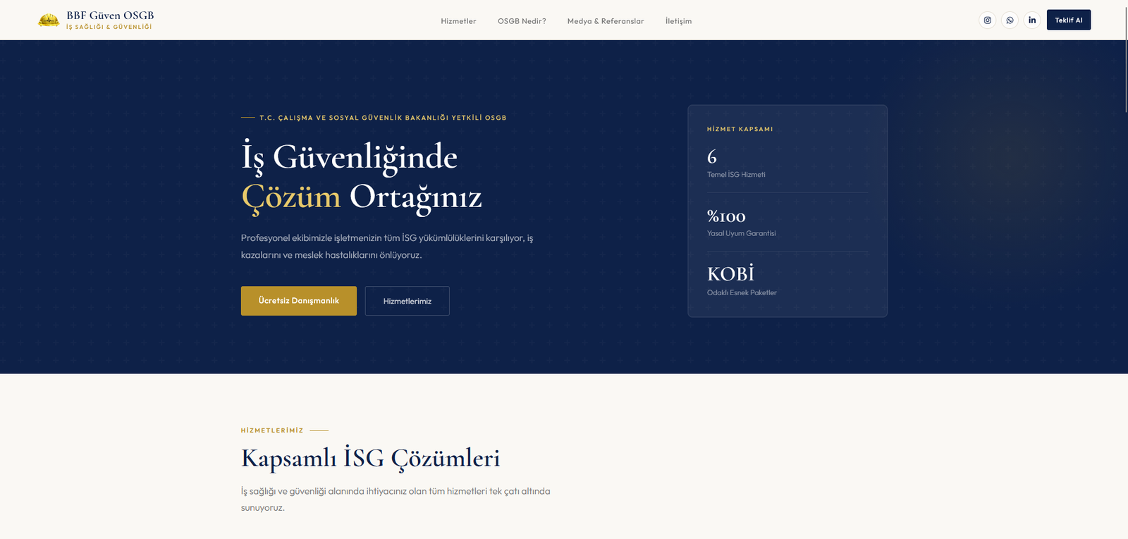 BBF Güven OSGB Website
